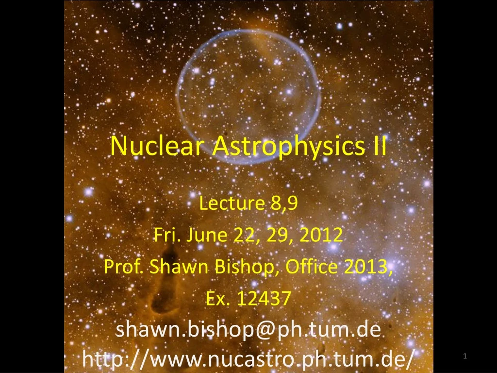 nuclear astrophysics ii