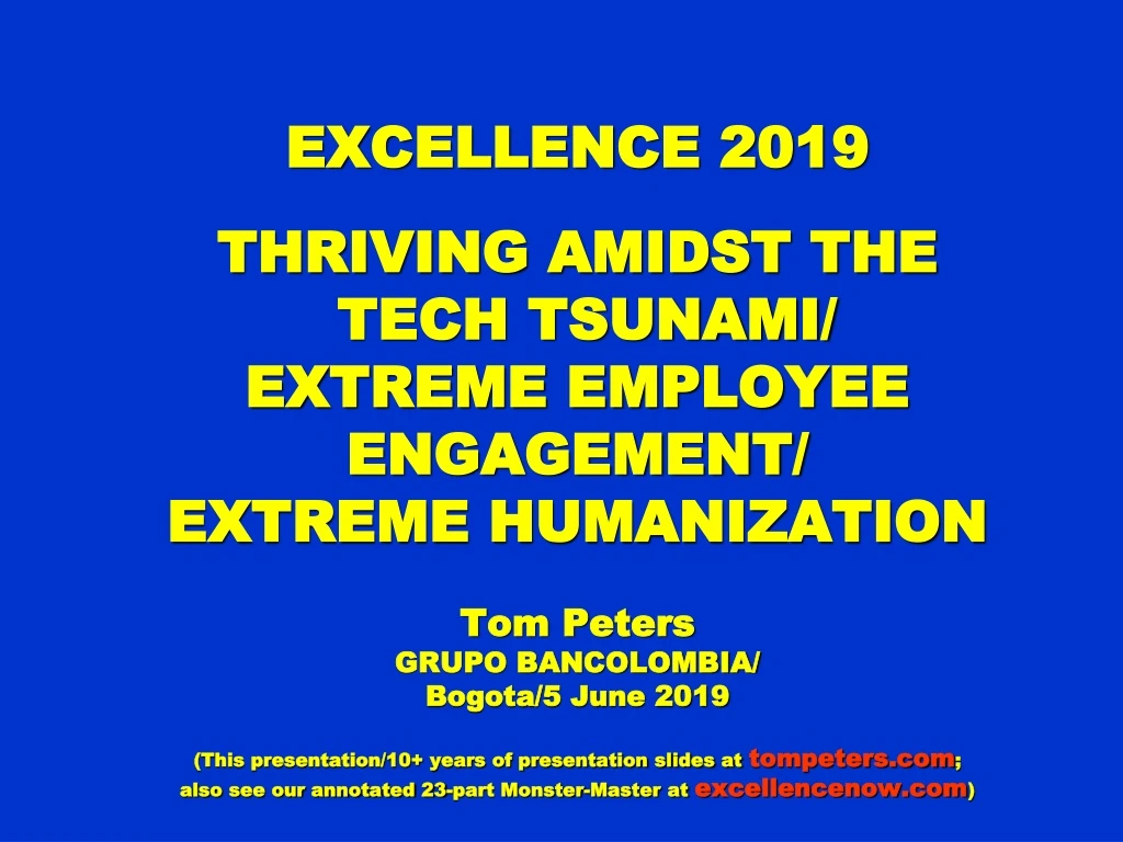 excellence 2019 thriving amidst the tech tsunami
