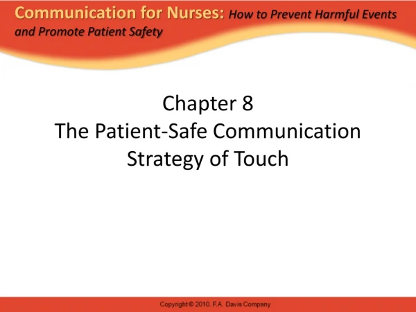 Chapter 8 The Patient-Safe Communication Strategy of Touch