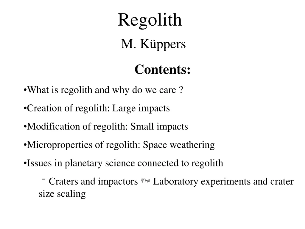 regolith
