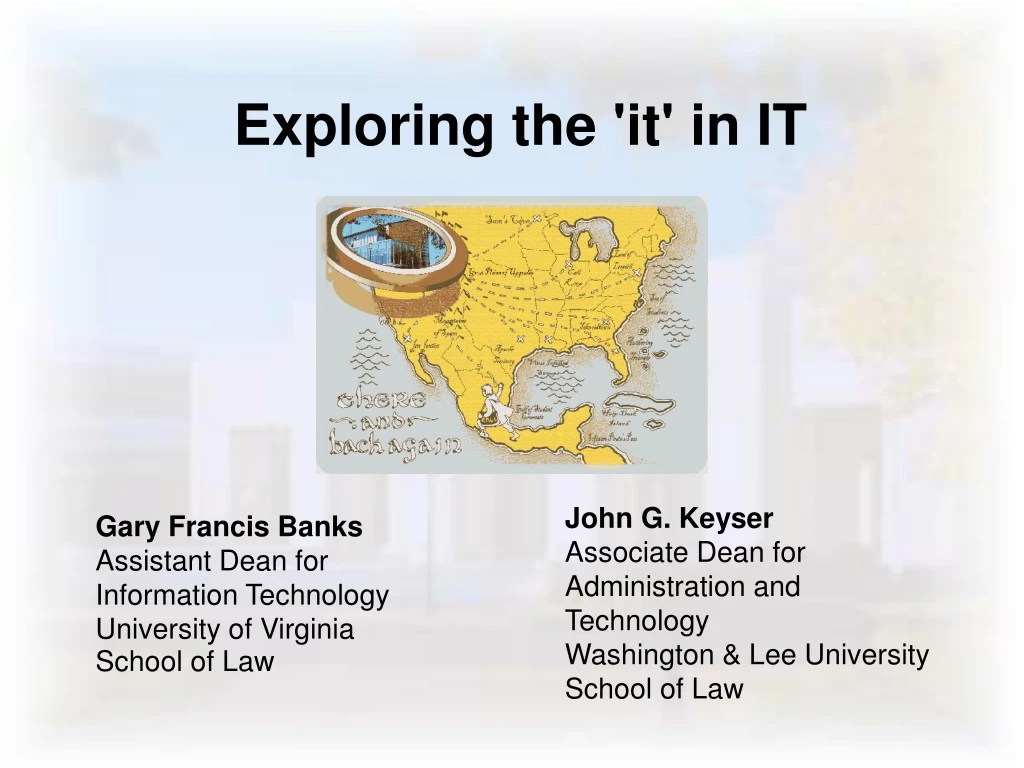 exploring the it in it