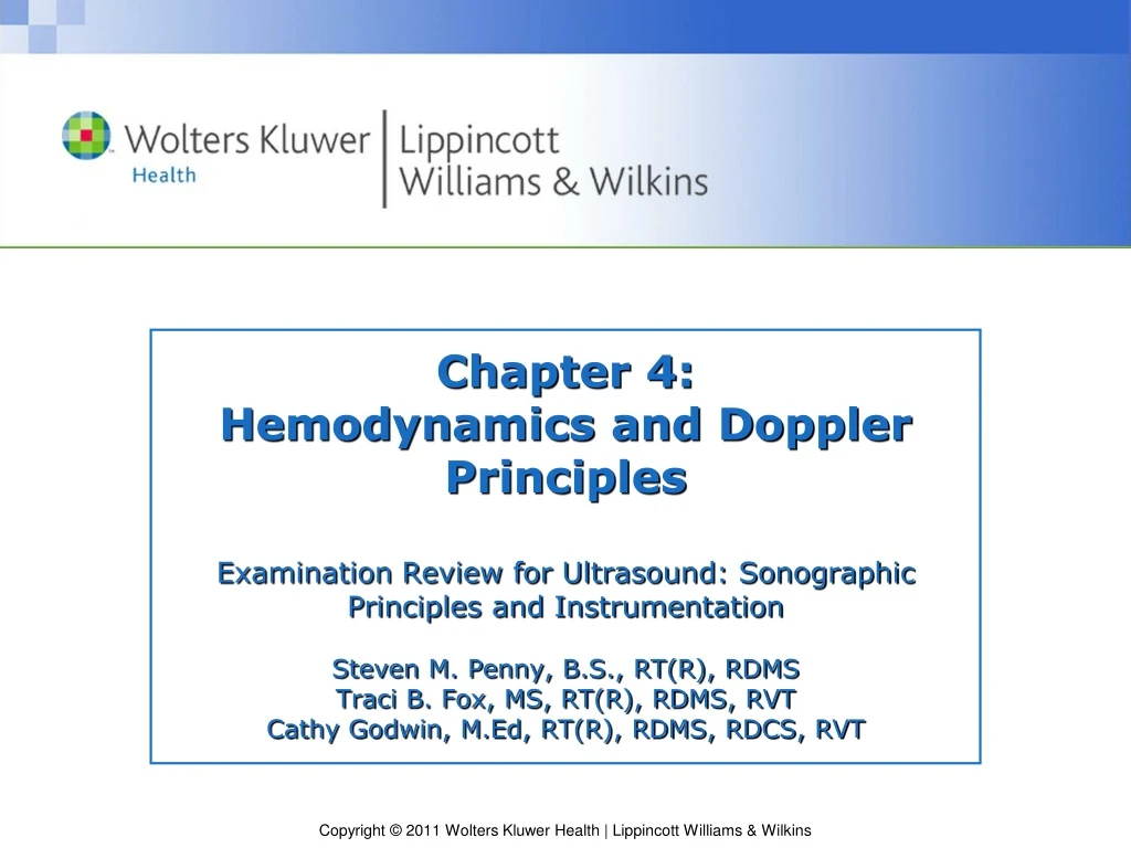 chapter 4 hemodynamics and doppler principles
