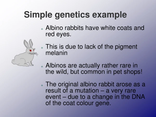 Simple genetics example