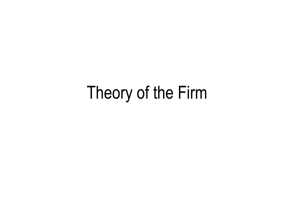 theory of the firm