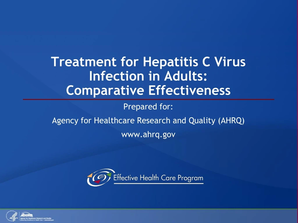 treatment for hepatitis c virus infection in adults comparative effectiveness