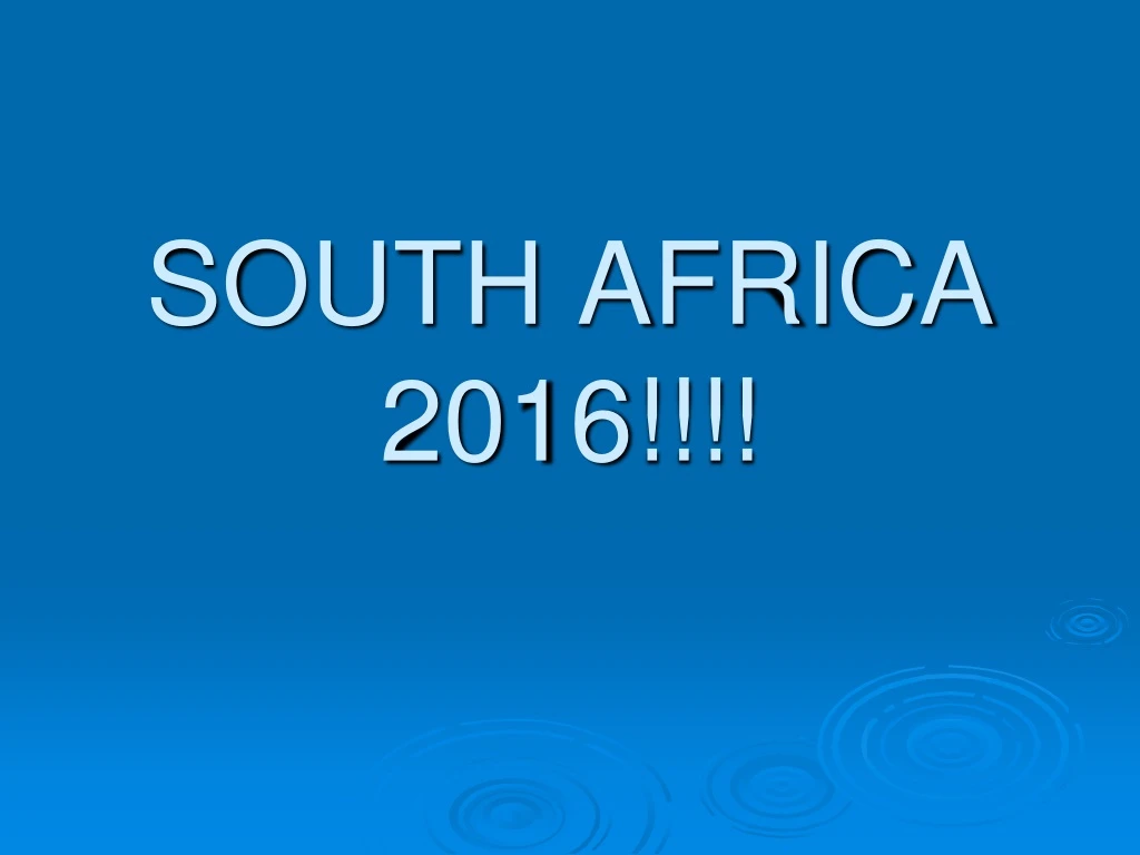 south africa 2016