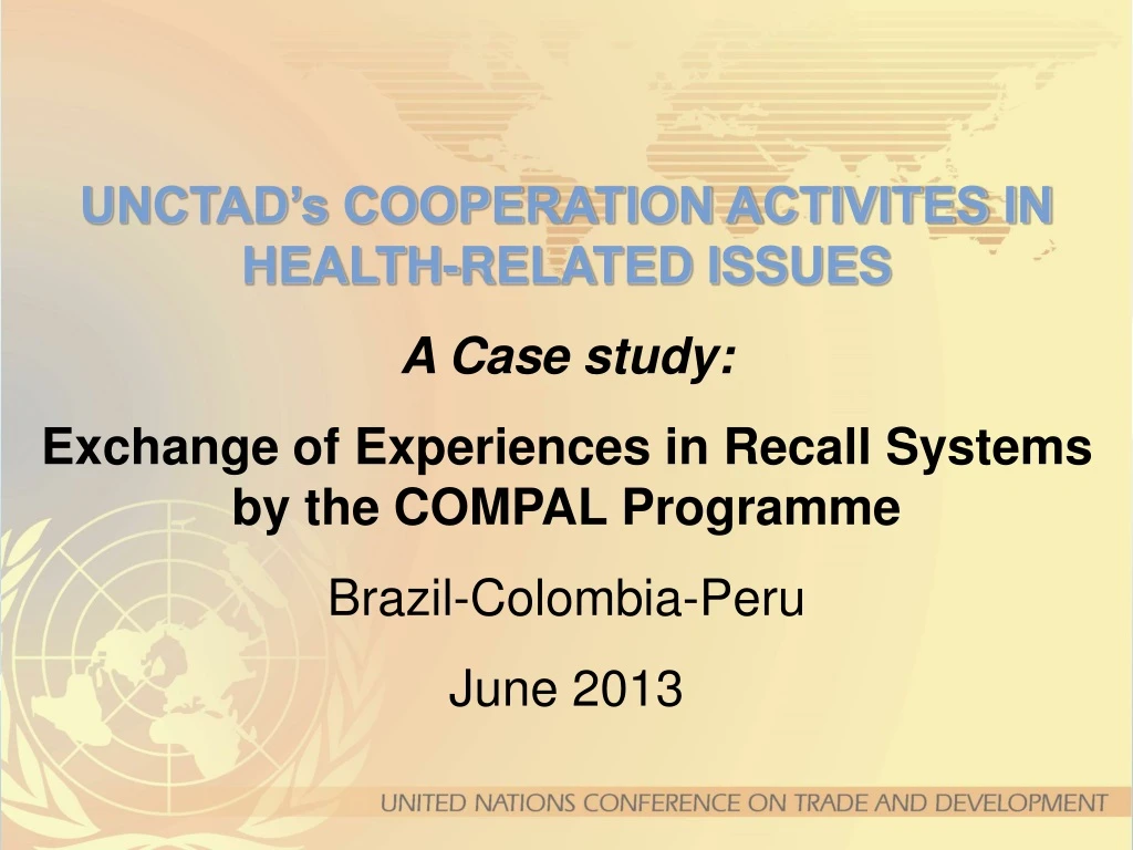 unctad s cooperation activites in health related