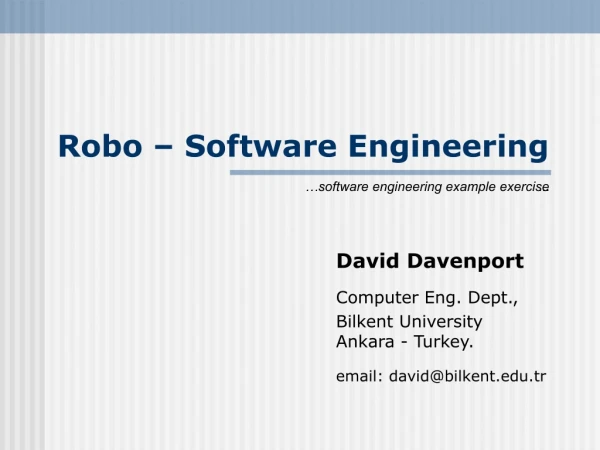 Robo – Software Engineering