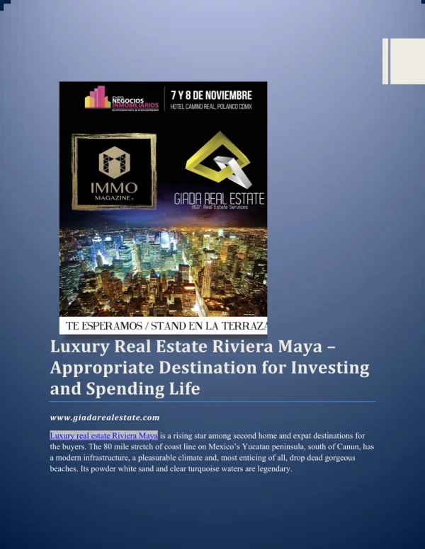 Luxury Real estate Riviera Maya – Appropriate destination for investing and  spending life