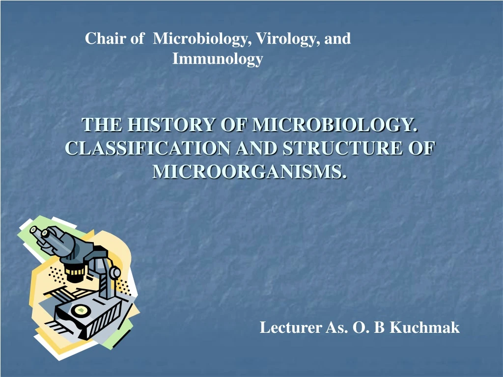 c hair of m icrobiology v irology and i mmunology