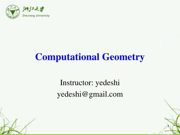 Computational Geometry