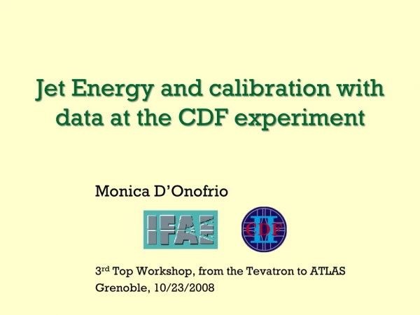 Jet Energy and calibration with data at the CDF experiment