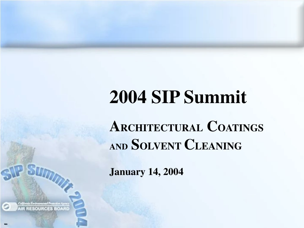 2004 sip summit a rchitectural c oatings