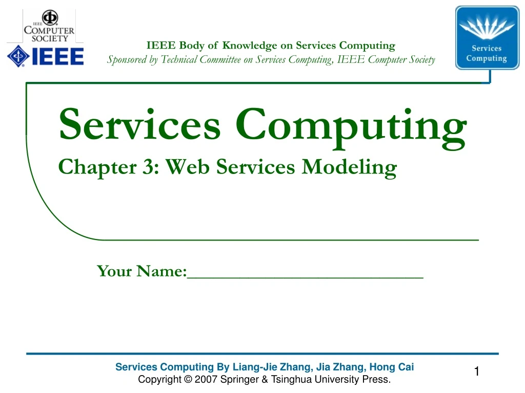 services computing chapter 3 web services modeling