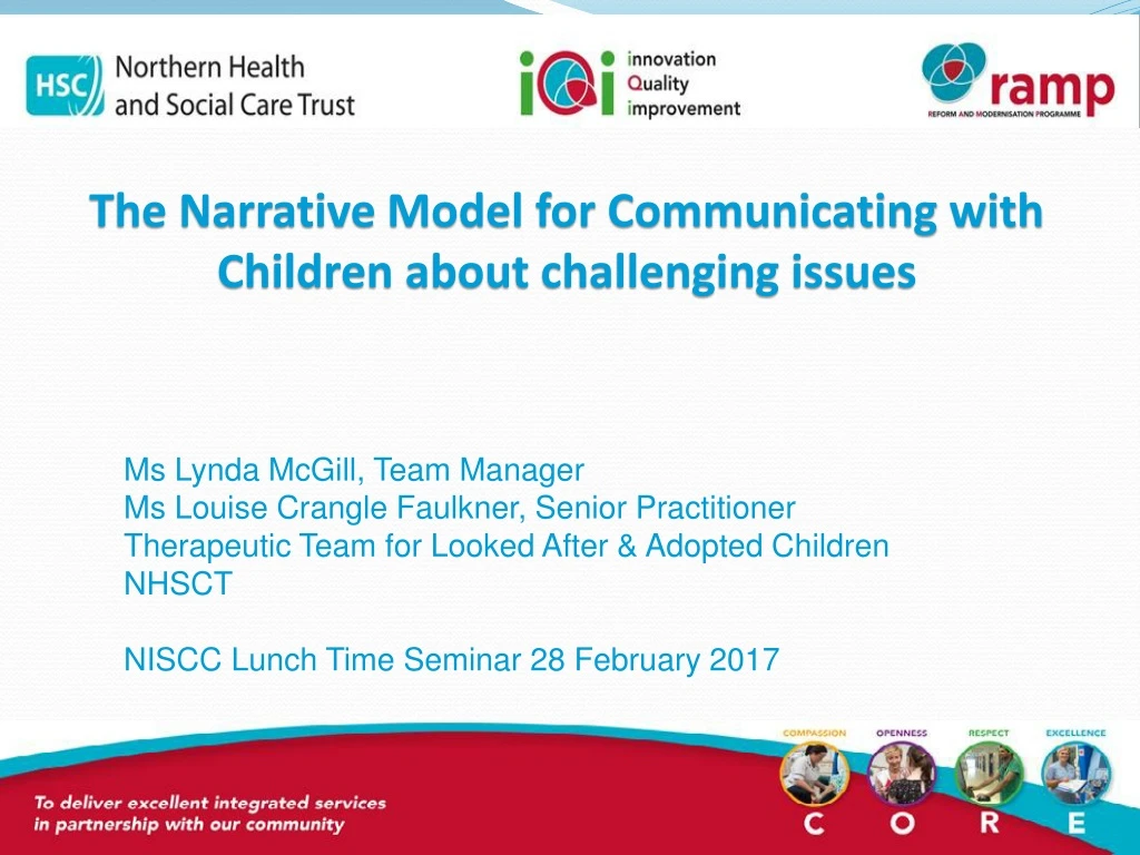 the narrative model for communicating with children about challenging issues