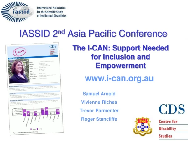 IASSID 2 nd  Asia Pacific Conference
