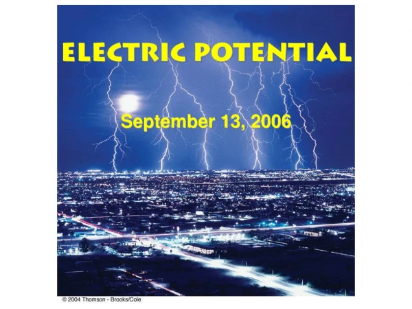 ELECTRIC POTENTIAL