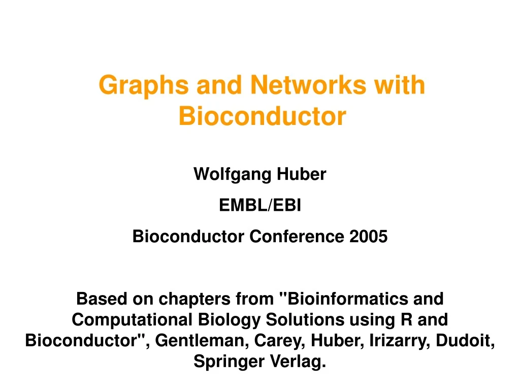 graphs and networks with bioconductor