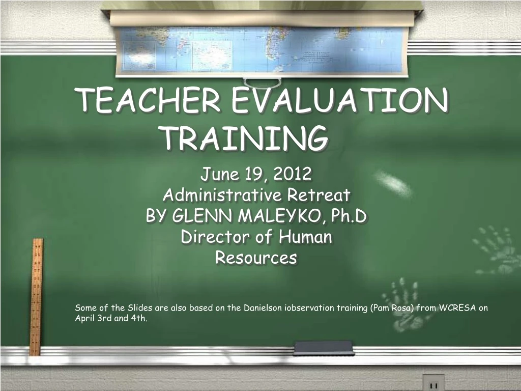 teacher evaluation training