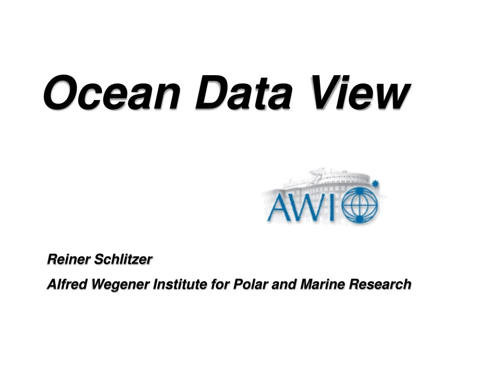 ocean data view