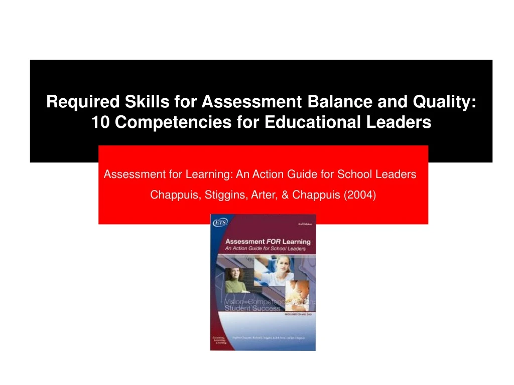 required skills for assessment balance and quality 10 competencies for educational leaders