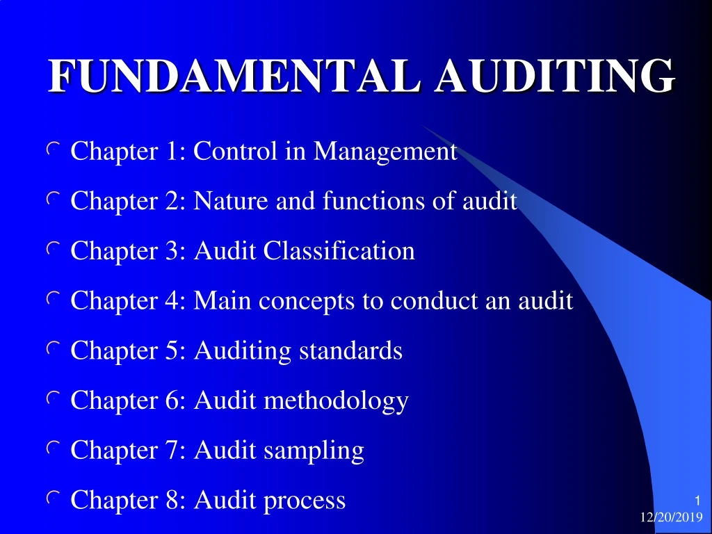 fundamental auditing