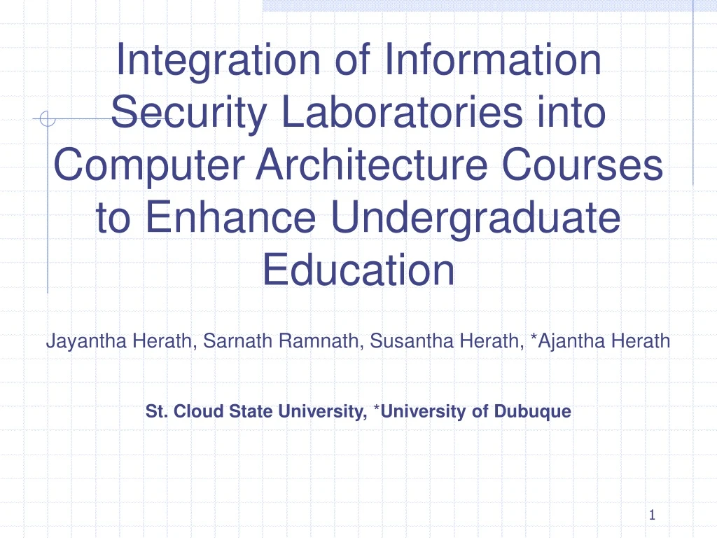 integration of information security laboratories