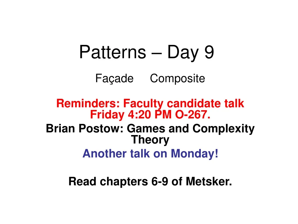 patterns day 9