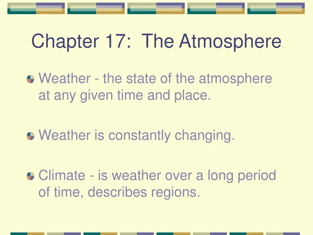 chapter 17 the atmosphere