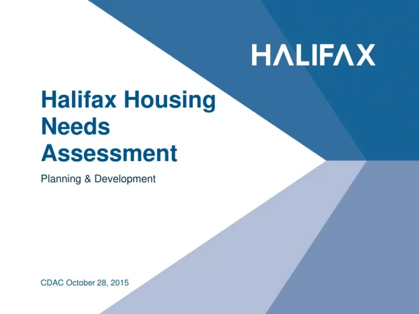 Halifax Housing Needs Assessment