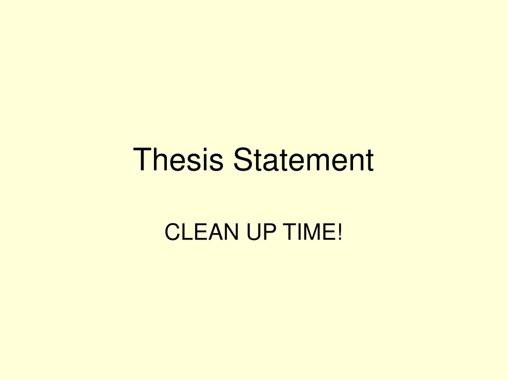 thesis statement