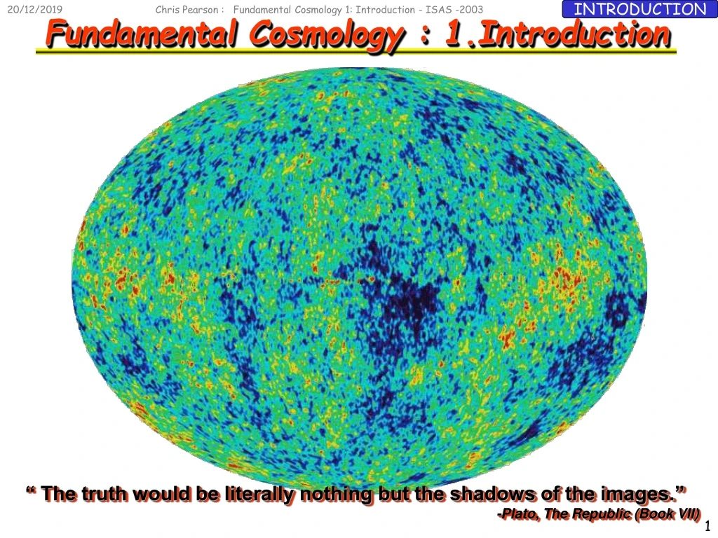 chris pearson fundamental cosmology