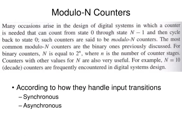 Modulo-N Counters