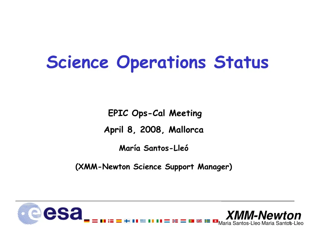 science operations status