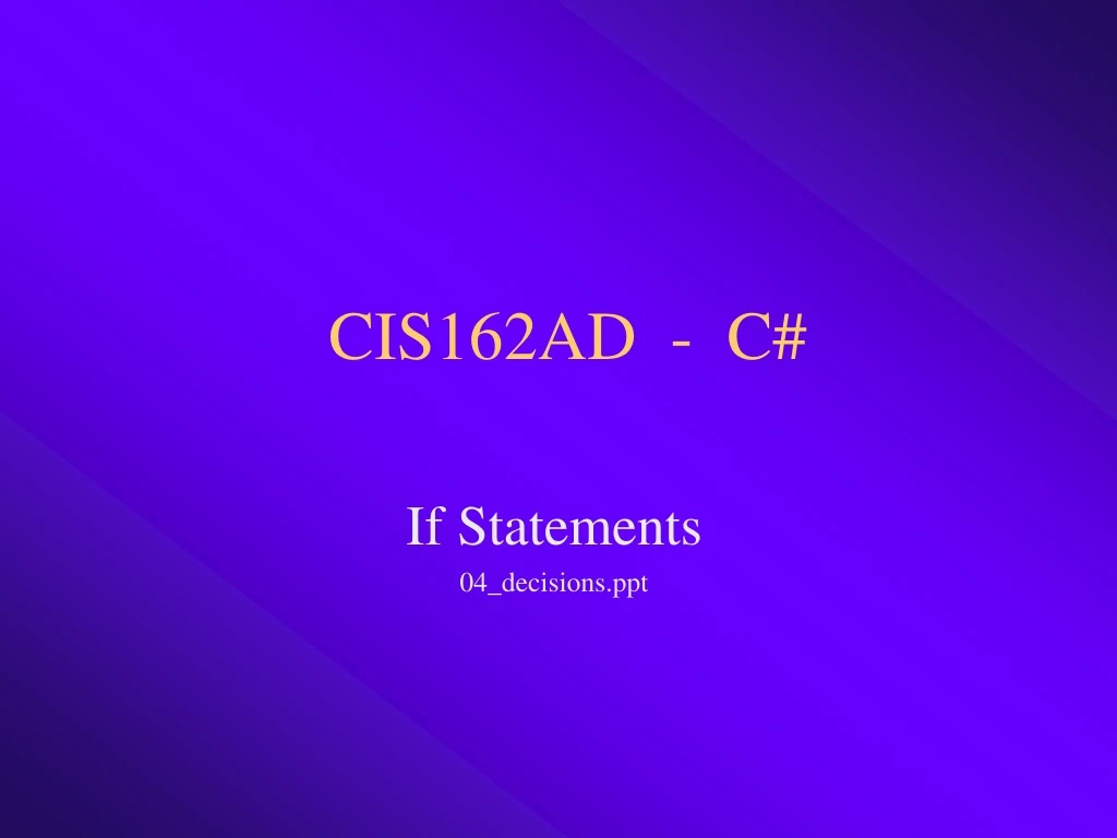 cis162ad c