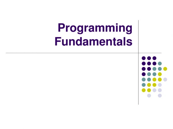 Programming Fundamentals