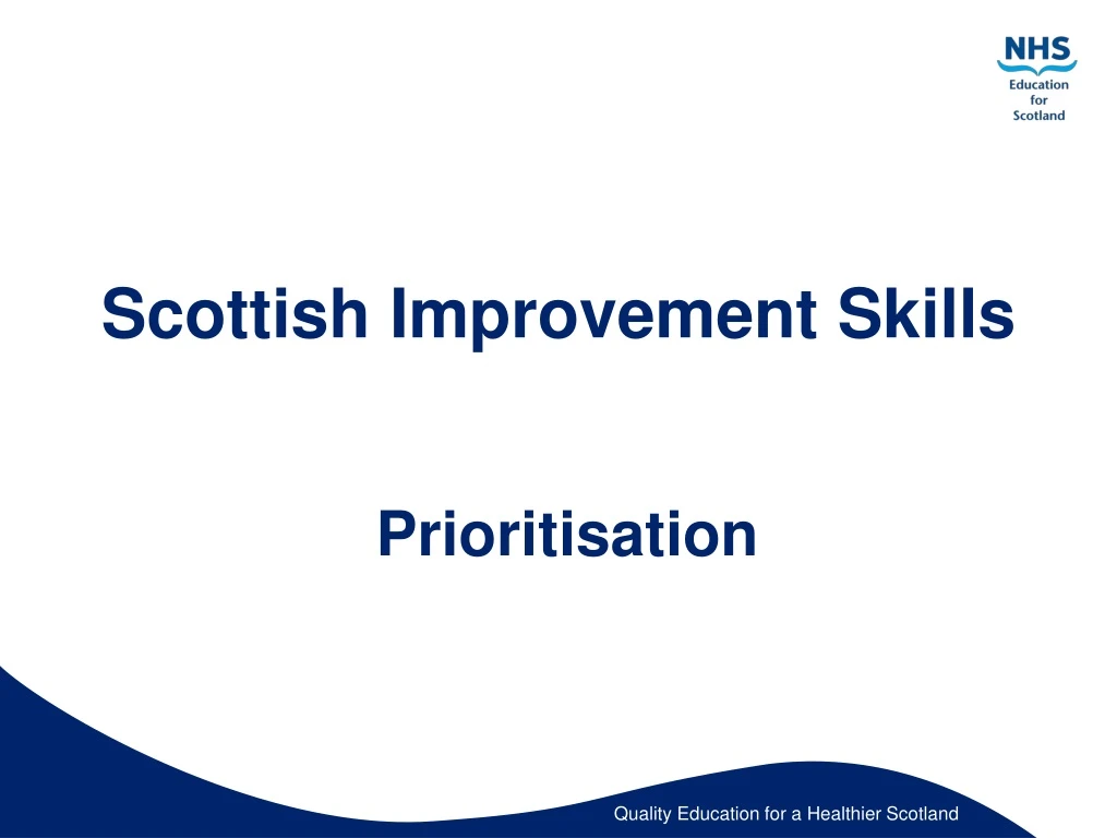 scottish improvement skills