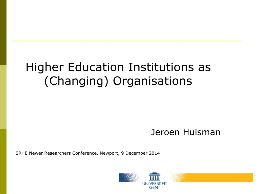 higher education institutions as changing