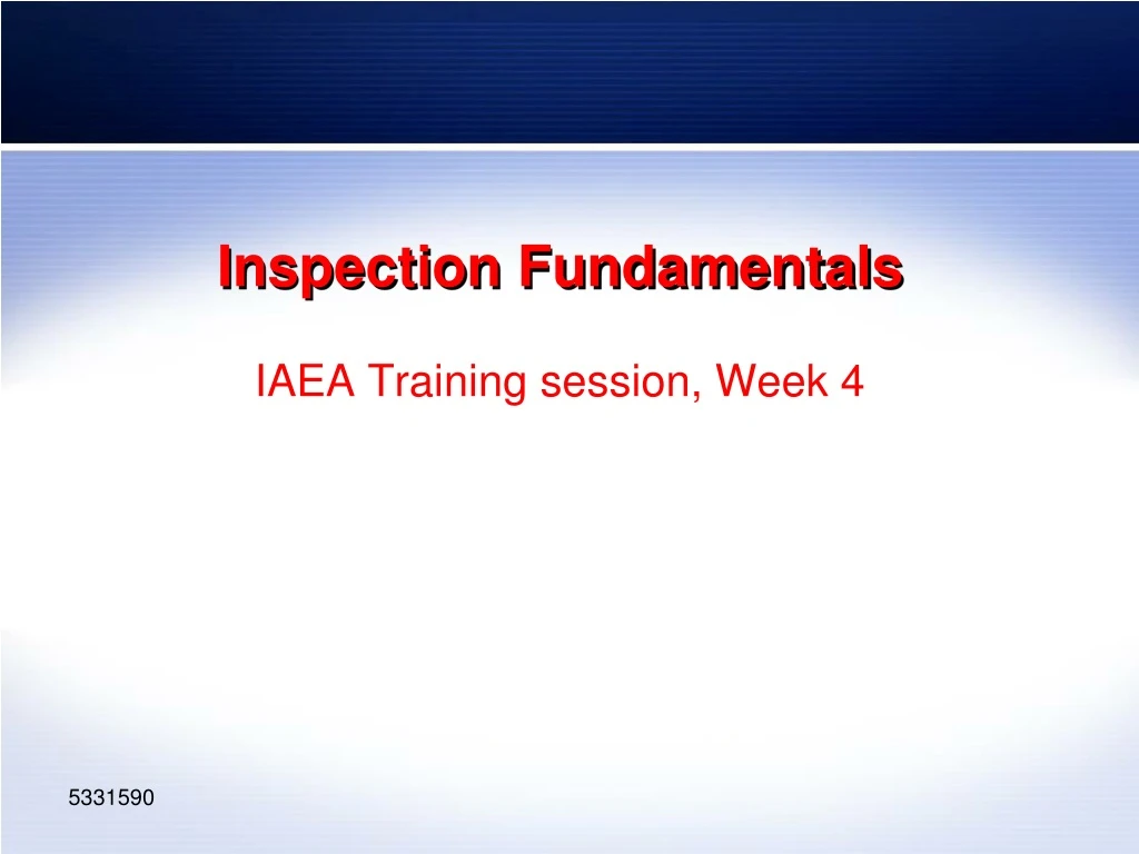 inspection fundamentals