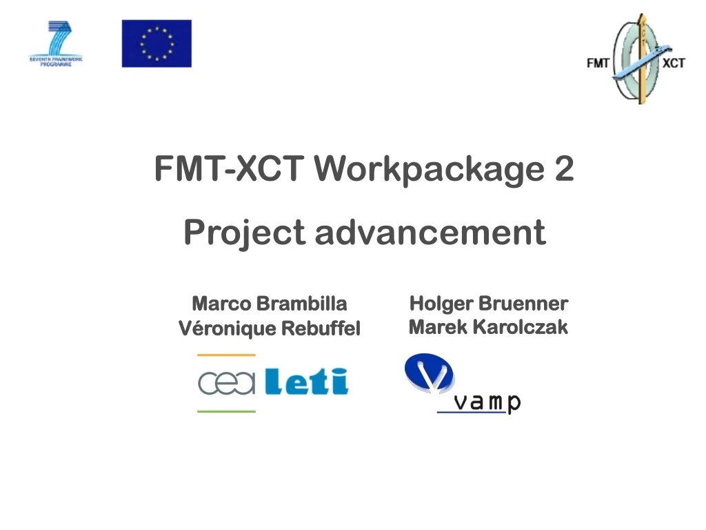 fmt xct workpackage 2 project advancement