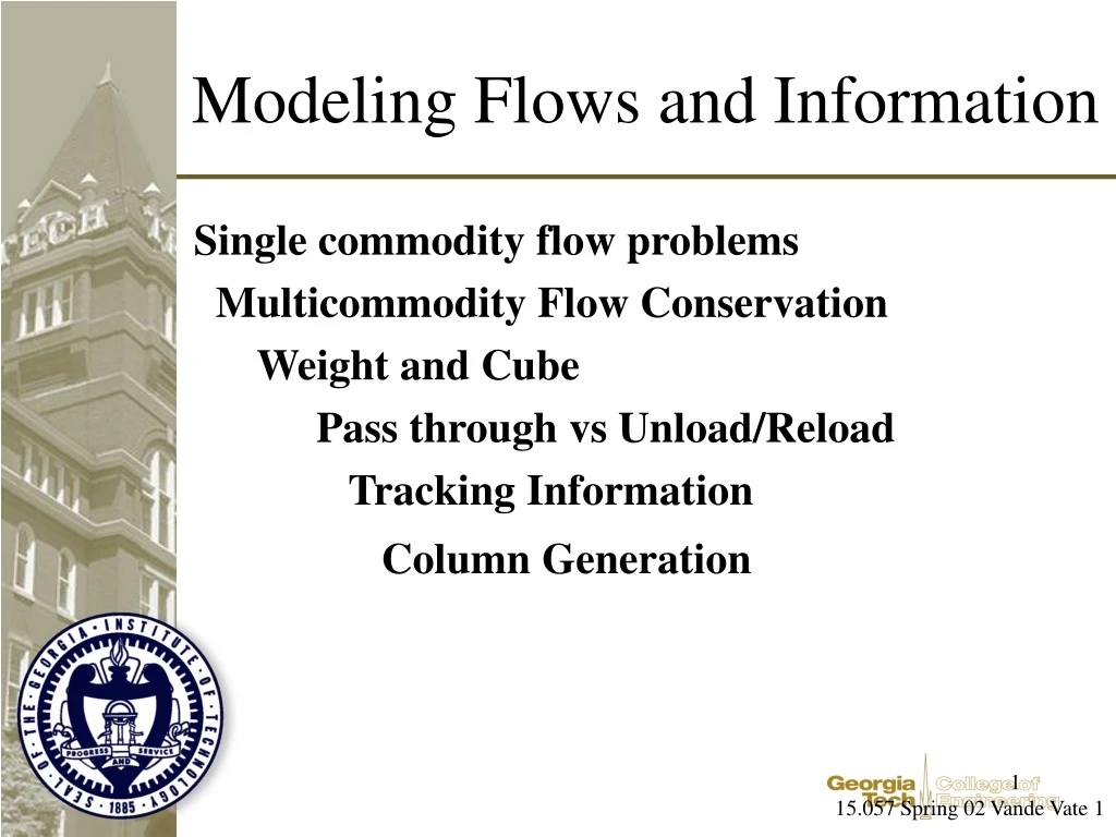 modeling flows and information