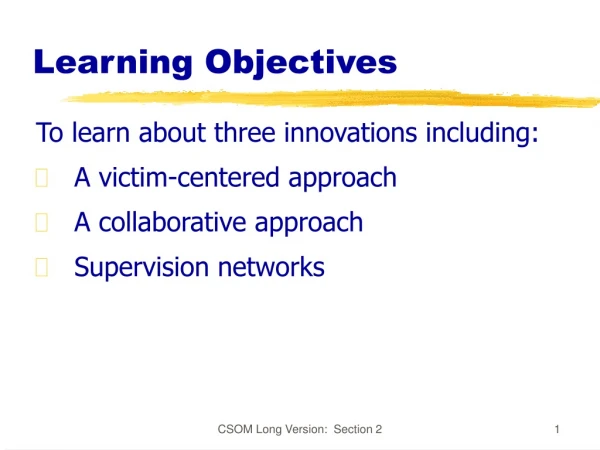 Learning Objectives