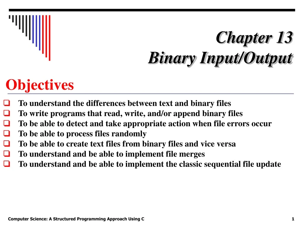 chapter 13 binary input output