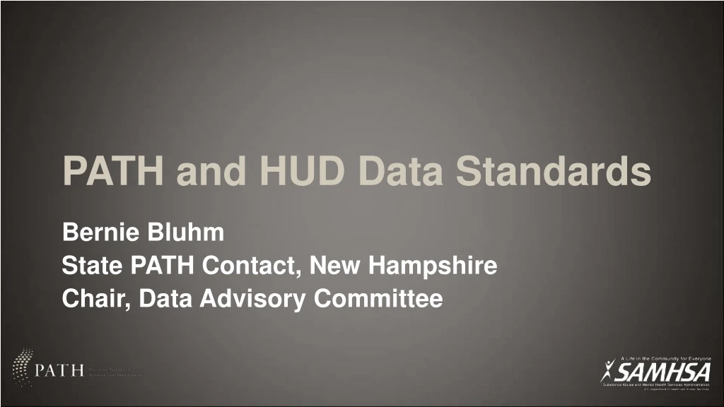 path and hud data standards