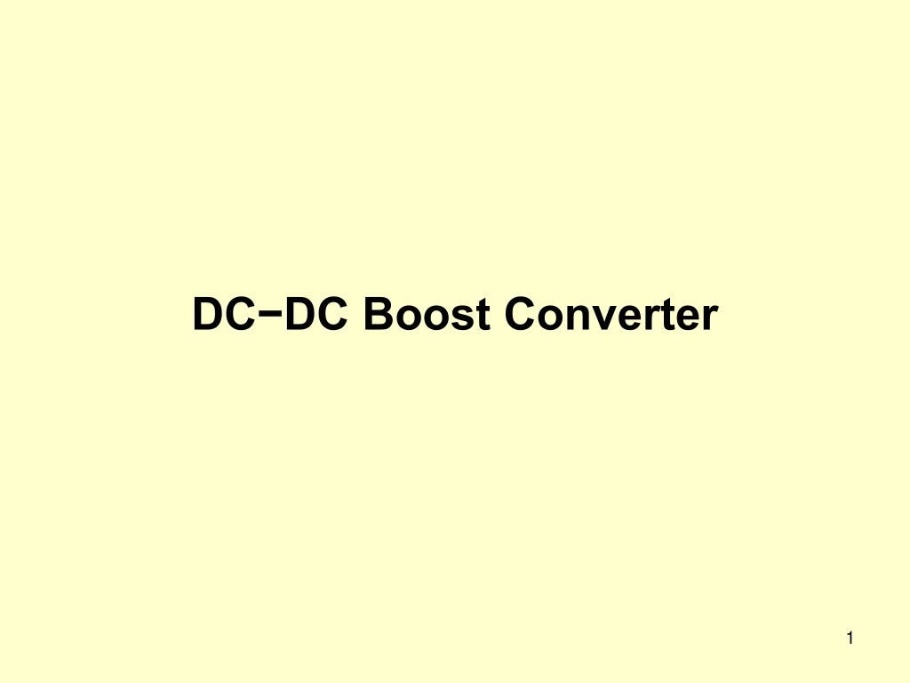 dc dc boost converter