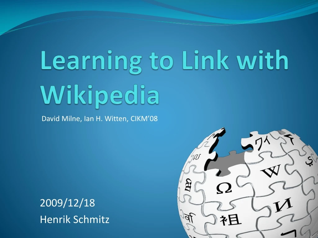 learning to link with wikipedia