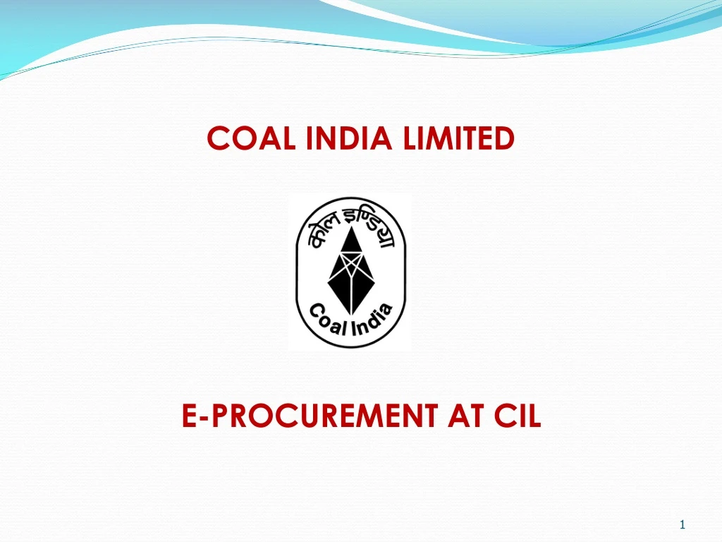 coal india limited e procurement at cil