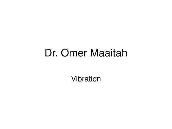 Dr. Omer Maaitah