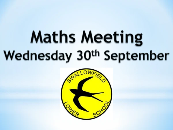 Maths Meeting