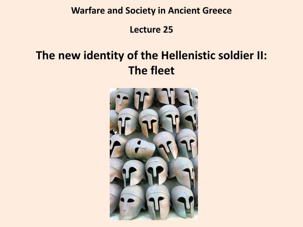 warfare and society in ancient greece